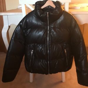 Nwt Lamarque Iris Leather Puffer Jacket 